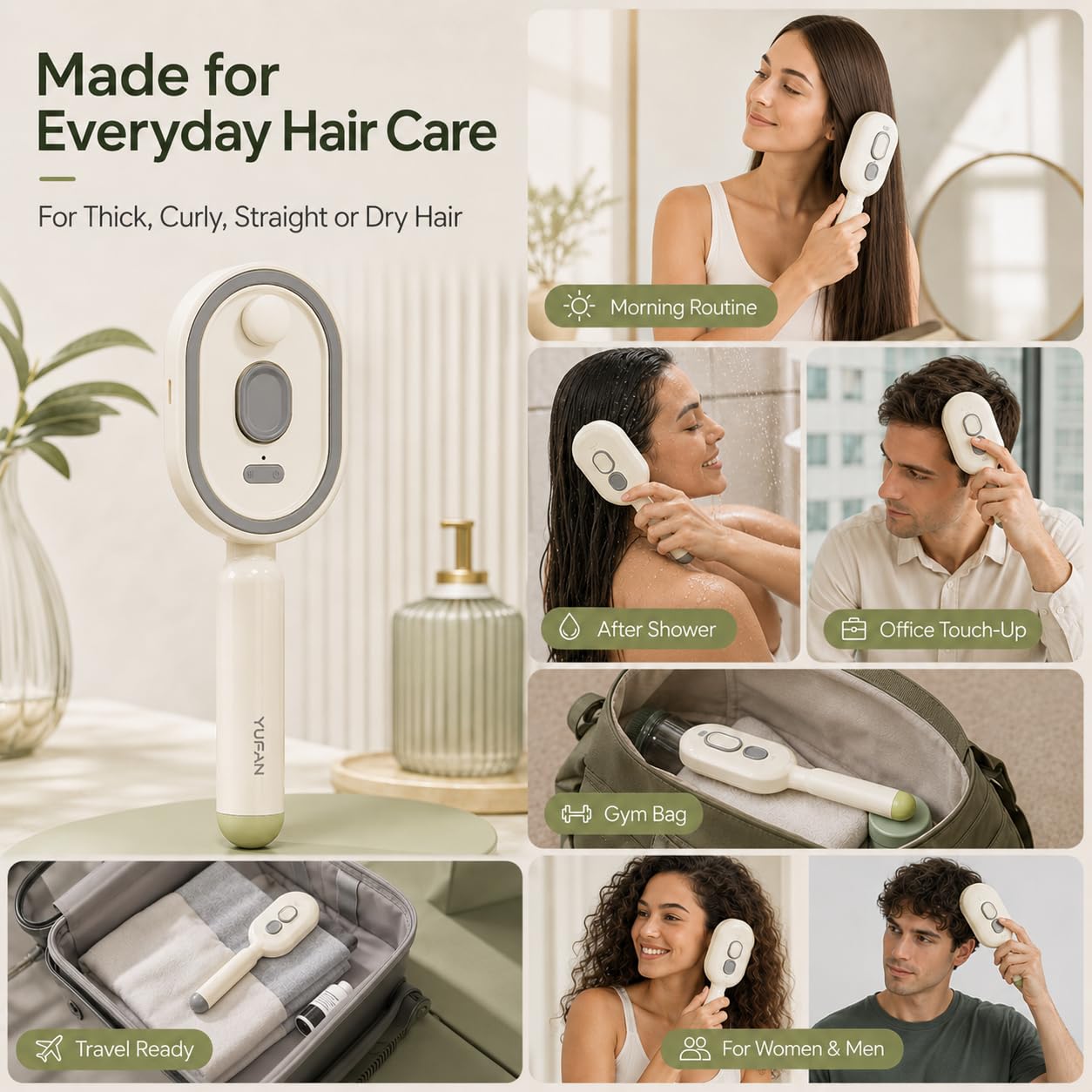 Electrical - Electric Spray Hair Massage Comb 2in1