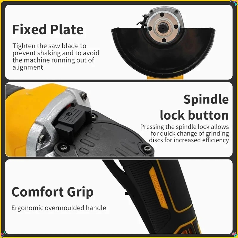 Dewalt 125mm Flat Head Angle G - Brushless Angle Grinder Battery Powered ulasan dan harga