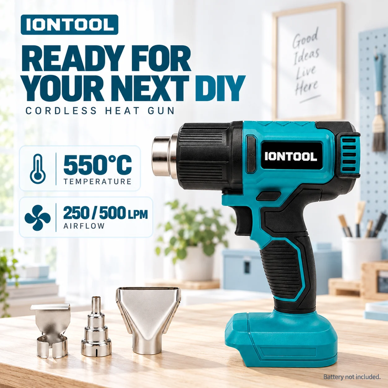 IONTOOL 550℃ Dual-Speed Compac - Cordless Heat Gun For Shrink Tubing ulasan dan harga