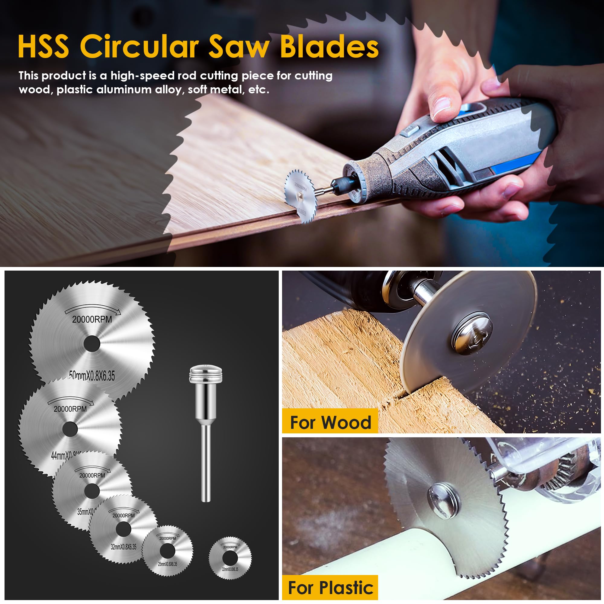 44PCS Circular Saw Blade Set f - Cordless Rotary Tool Kit Accessories ulasan dan harga