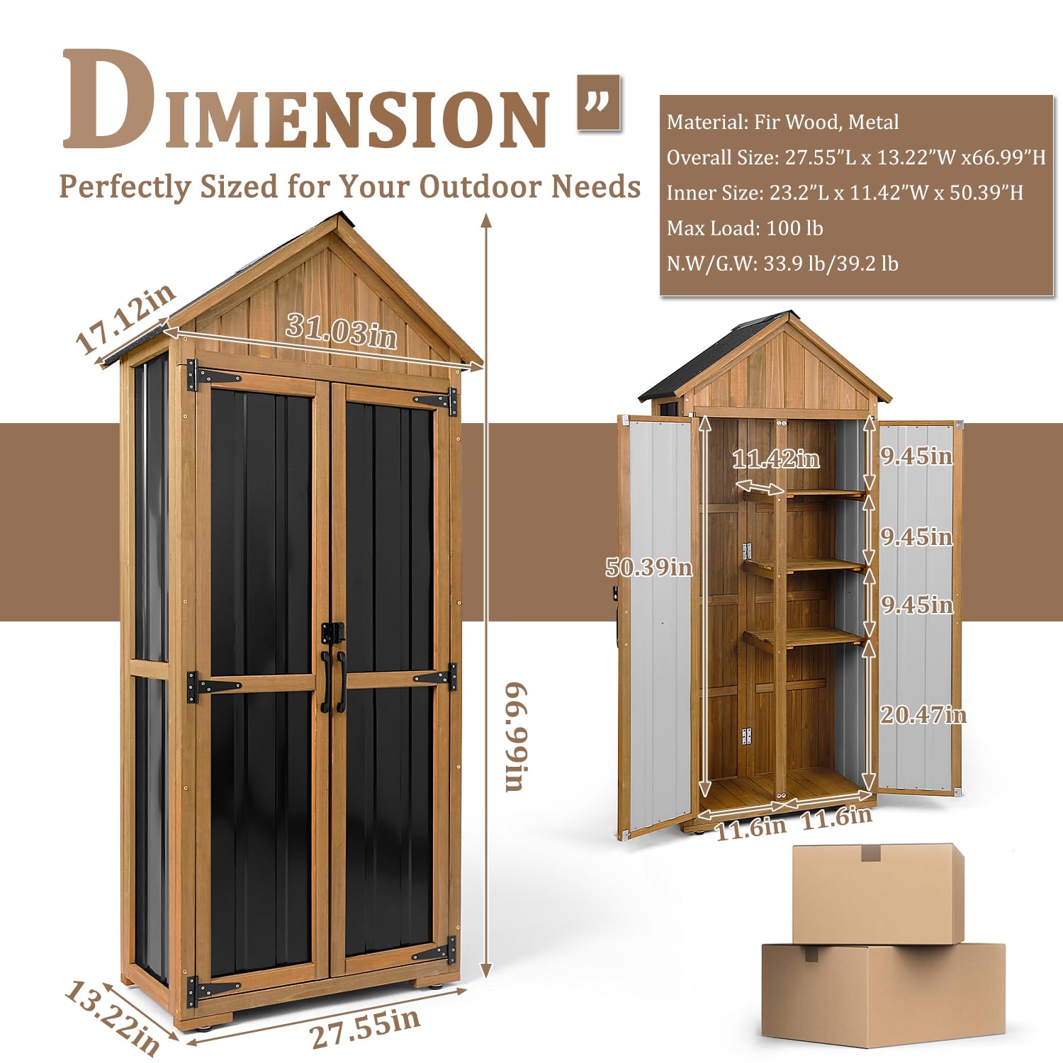 Outdoor Storage Cabinet Waterp - Garden Tools ulasan dan harga