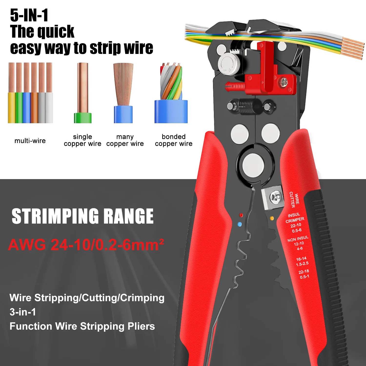HS-D1 Self-Adjusting Wire Stri - Automatic Wire Stripper Cutter ulasan dan harga
